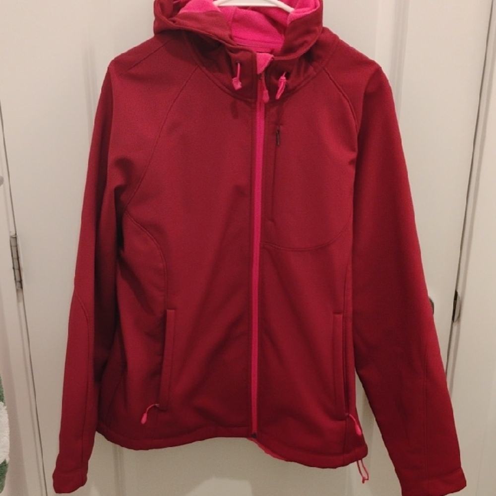 Kirkland Signature Red and Pink Hooded Jacket Women's XL